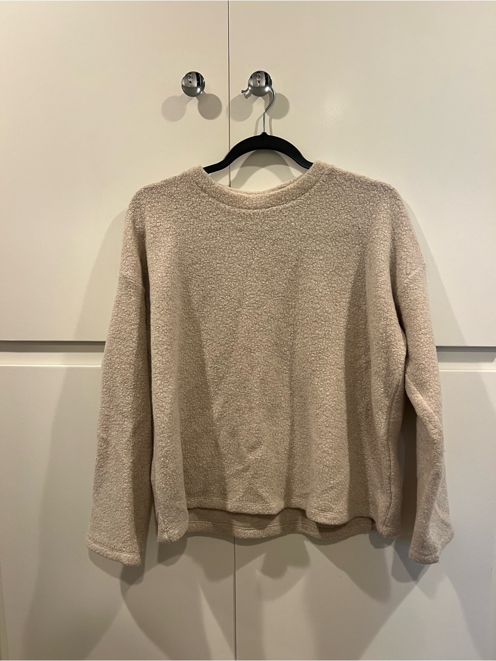 Eileen Fisher Cozy Crewneck Sweater in Light Beige